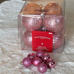 Pink Glittery Ornaments